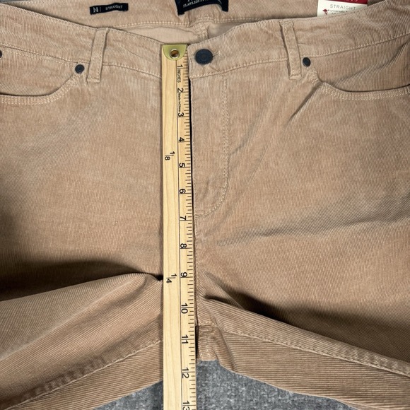 NWT Talbots Pants Women's 14 Beige‎ Corduroy Straight Leg Flawless Five Pocket - Picture 6 of 8